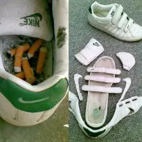 Nike Courts - from ashtray to destruction